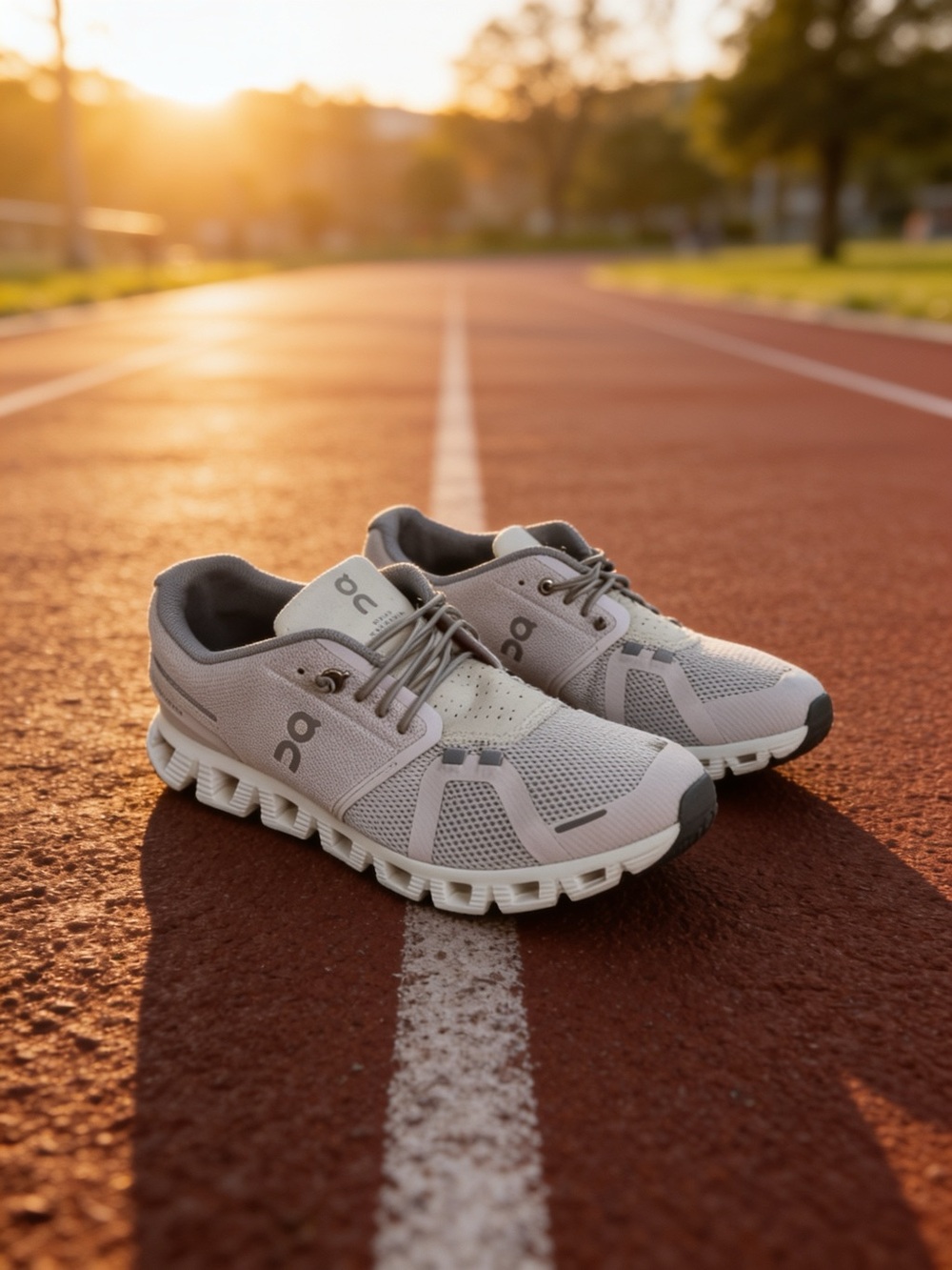 On Running Women's Cloud Sneakers in Pale Pink and White Size 10
